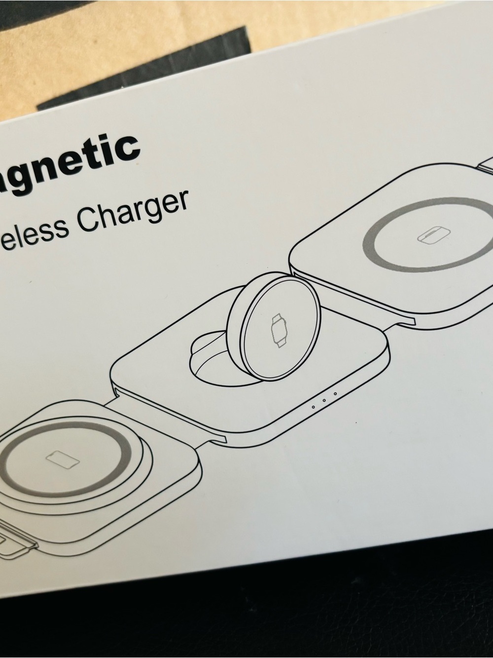 Magnetic Wireless Charger Trio - Black